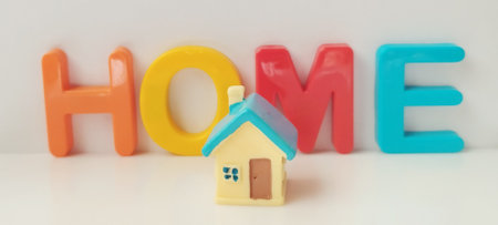Colorful home decor display indoor setting digital content modern environment close-up view family conceptの写真素材