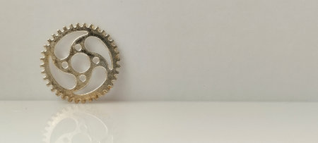 Innovative gear design modern workshop product photography minimalist environment close-up view mechanical conceptの写真素材