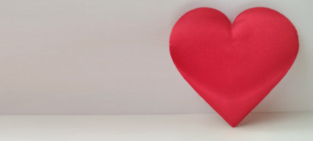 Celebrating love heart-shaped decoration indoor space still life photography minimalist design close-up view romantic conceptの写真素材