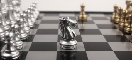 Chess board game concept of business ideas and competition  strategy concept and finance moneyの写真素材