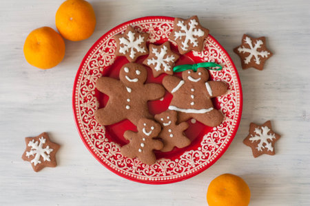 Gingerbread decorated with icing