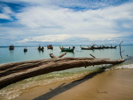Boats on the seaの写真素材