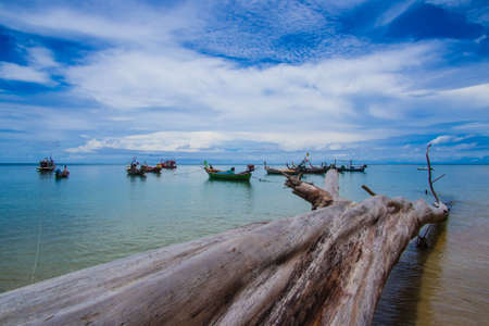 boats on the seaの写真素材