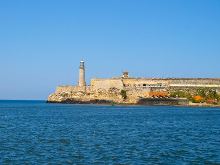The defensive structure is a star fortress. Fort off the coast of Havana.の写真素材