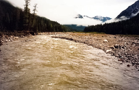 Mount Sayan in winter in the snow. The nature of the mountains is sayan.の写真素材