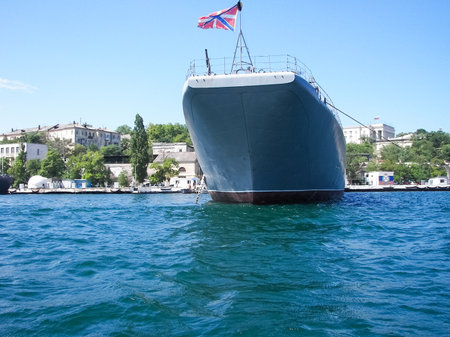 Ships of the Black Sea Fleet of Russia on the celebration of the Day of the Russian Navy in Sevastopol.の写真素材