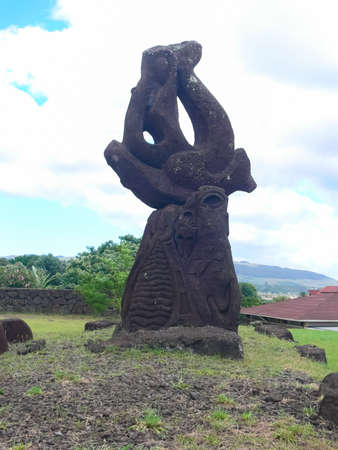 Modern monuments on Easter Island.の写真素材