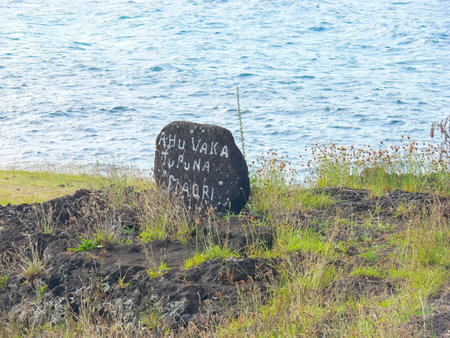 Orongo, the relevance of Easter Island. Orongo, the relevance of Easter Island.の写真素材
