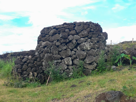 Orongo, the relevance of Easter Island. Orongo, the relevance of Easter Island.の写真素材