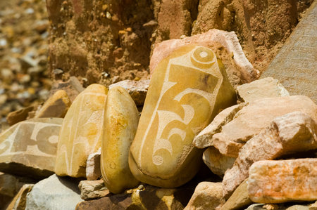 Old dilapidated buildings in Tibet. Ruinsの写真素材