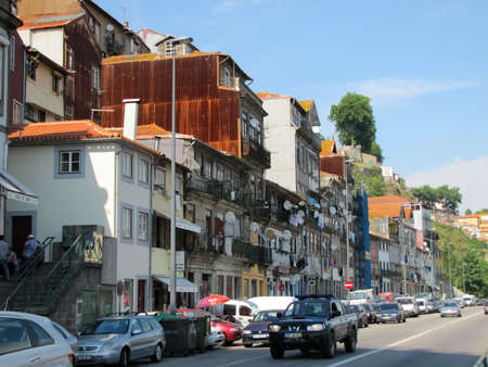 Porto, Portugal - June 11, 2015: Architecture of the city of Porto in Portugal. Buildings and streets of the city.のeditorial素材