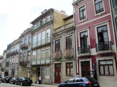 Porto, Portugal - June 11, 2015: Architecture of the city of Porto in Portugal. Buildings and streets of the city.のeditorial素材
