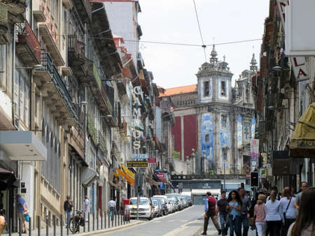 Porto, Portugal - June 11, 2015: Architecture of the city of Porto in Portugal. Buildings and streets of the city.のeditorial素材