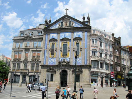 Porto, Portugal - June 11, 2015: Architecture of the city of Porto in Portugal. Buildings and streets of the city.のeditorial素材