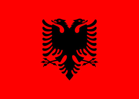 Illustration of the national flag of Albania - Vector Illustration as EPS.のイラスト素材