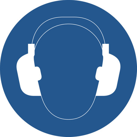 ISO 7010 M003 â Wear ear protectionのイラスト素材