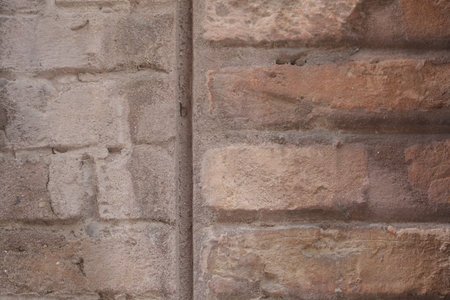 Old red brick wall background