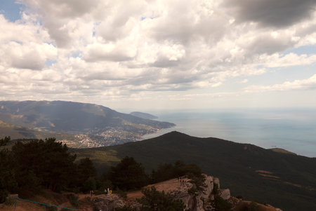 Beauty nature landscape Crimea - sea mountains