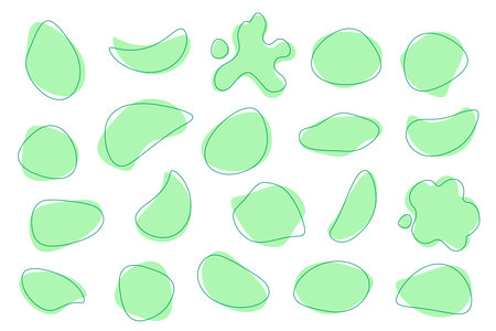 Abstract organic blob shapes vectorのイラスト素材