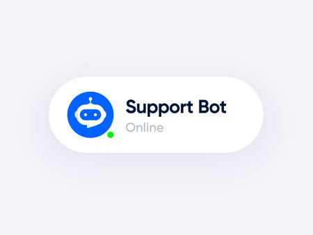 ChatBot button for website or mobile appのイラスト素材