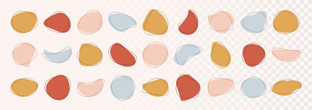 Abstract organic blob shape vector collectionのイラスト素材