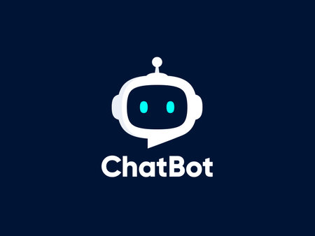 Chat Bot vector logo design conceptのイラスト素材