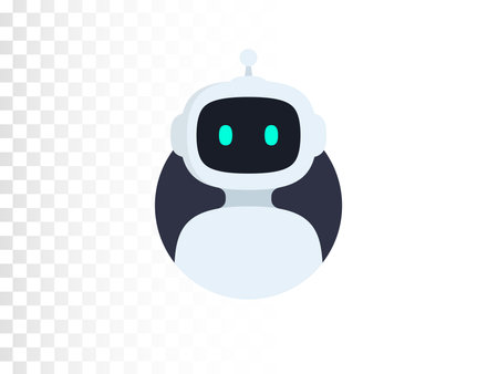 Chat Bot icon isolated on transparent backgroundのイラスト素材