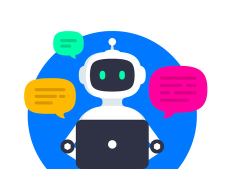 Chatbot with speech bubbles conceptのイラスト素材