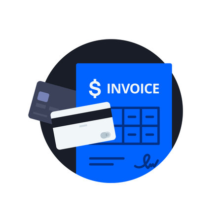 Invoice vector iconのイラスト素材