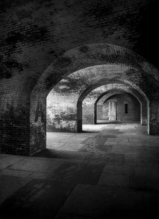 Interior of Fort Point at the mouth of San Francisco Bay in California.のeditorial素材