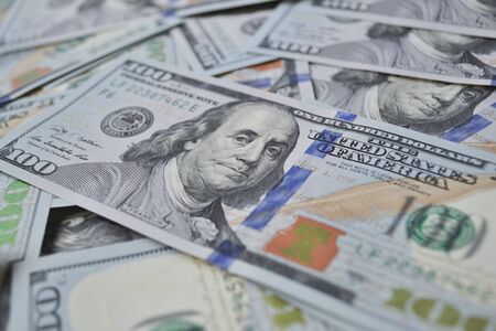 Lots of hundred dollar billsの写真素材