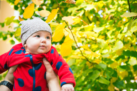 Baby on vacation in the park