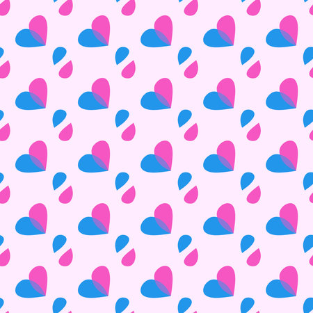 seamless pattern background, colorful heart shape, beautifully styled