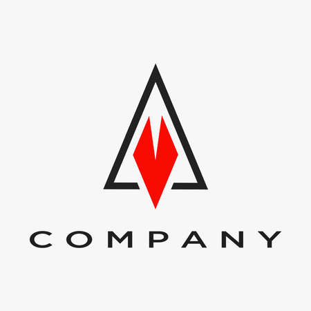 Letter A and v Logo. Abstract Vector Design, company, beauty, etc.のイラスト素材