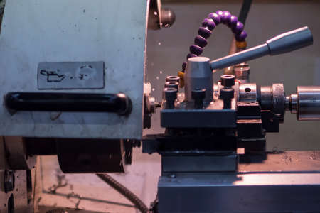 machine for metal cutting. for making metal partsの写真素材