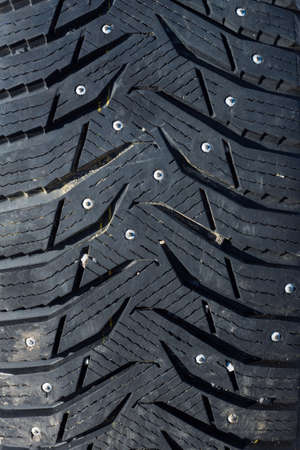 texture, car tire with studs.の写真素材