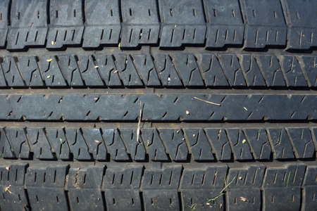 texture, old rubber car tire.の写真素材