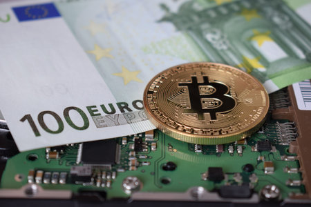 Euro banknotes, business concept