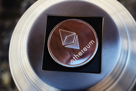 Ethereum coin. Blockchain technology conceptの写真素材