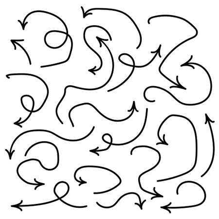 By hand arrows vector icon. Signs Direction Icon Set. Arrow symbol illustration.のイラスト素材