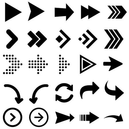 Arrow vector icon. Signs Direction Icon Set. Arrow symbol illustration.のイラスト素材