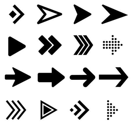 Arrow vector icon. Signs Direction Icon Set. Arrow symbol illustration.のイラスト素材