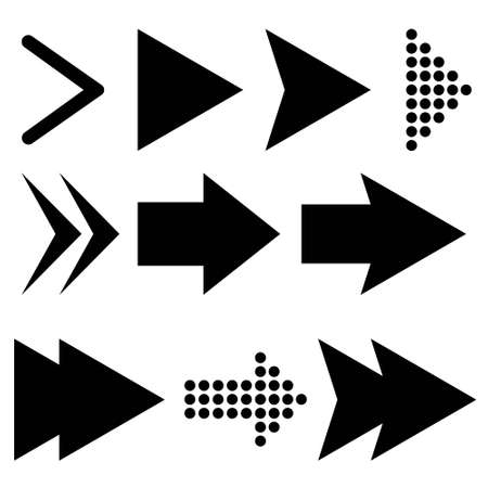 Arrow vector icon. Signs Direction Icon Set. Arrow symbol illustration.のイラスト素材