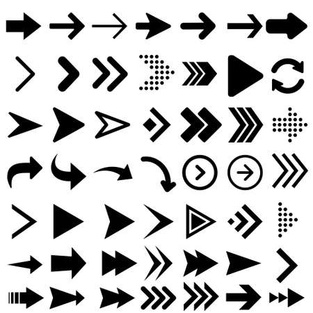 Arrow vector icon. Signs Direction Icon Set. Arrow symbol illustration.のイラスト素材