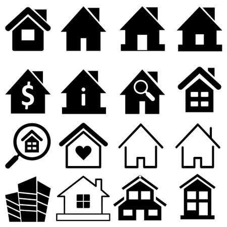 House Icon vector Set. House illustration symbol collection. Homepage signs.のイラスト素材