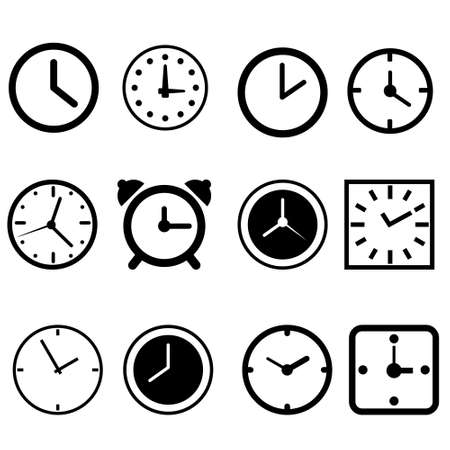 Clock vector icon, time illustration sign collection. Timer symbol.のイラスト素材