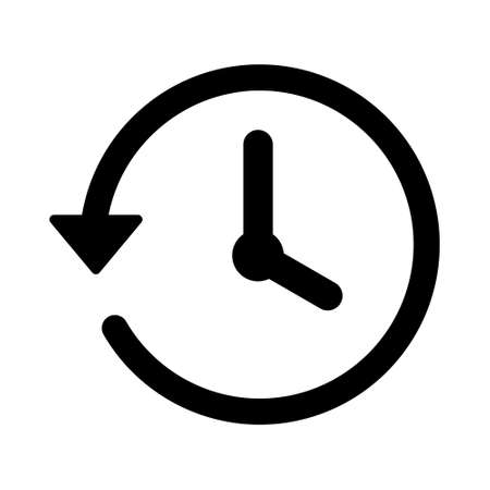 Clock countdown icon in flat style. Time chronometer vector illustration on white isolated background. Clock business concept.のイラスト素材
