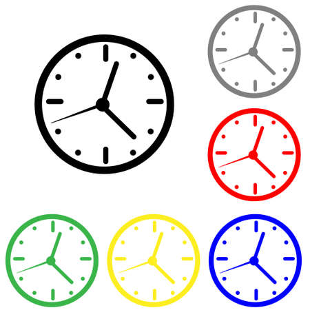 Clock vector icon, time illustration sign collection. Timer symbol.のイラスト素材