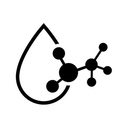 Acid drop vector icon set. Chemical illustration sign collection. serum symbol.のイラスト素材