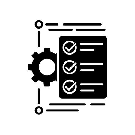 Workflow vector icon. operation illustration sign. automation symbol.のイラスト素材